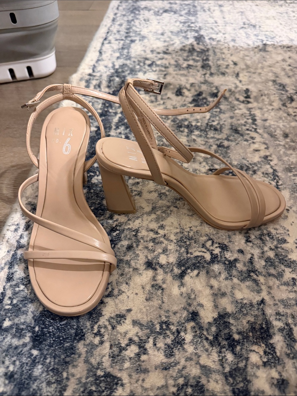 Mix No. 6 Blush Strappy Block Heel Sandals